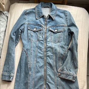 Zara Blue Denim Long Sleeve Dress